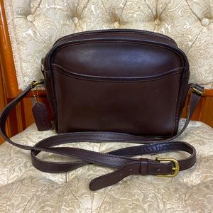 Vintage Coach Leather Metropolis Crossbody Shoulder Bag Style 9087 Brown
